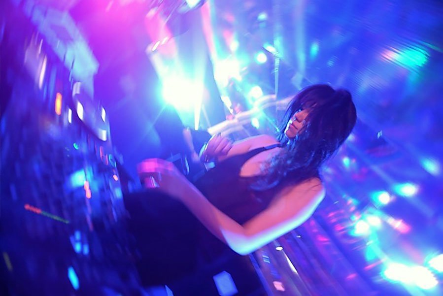 DJ Jessica Who spins tunes at the Absolut X Miami event at Soho Studios