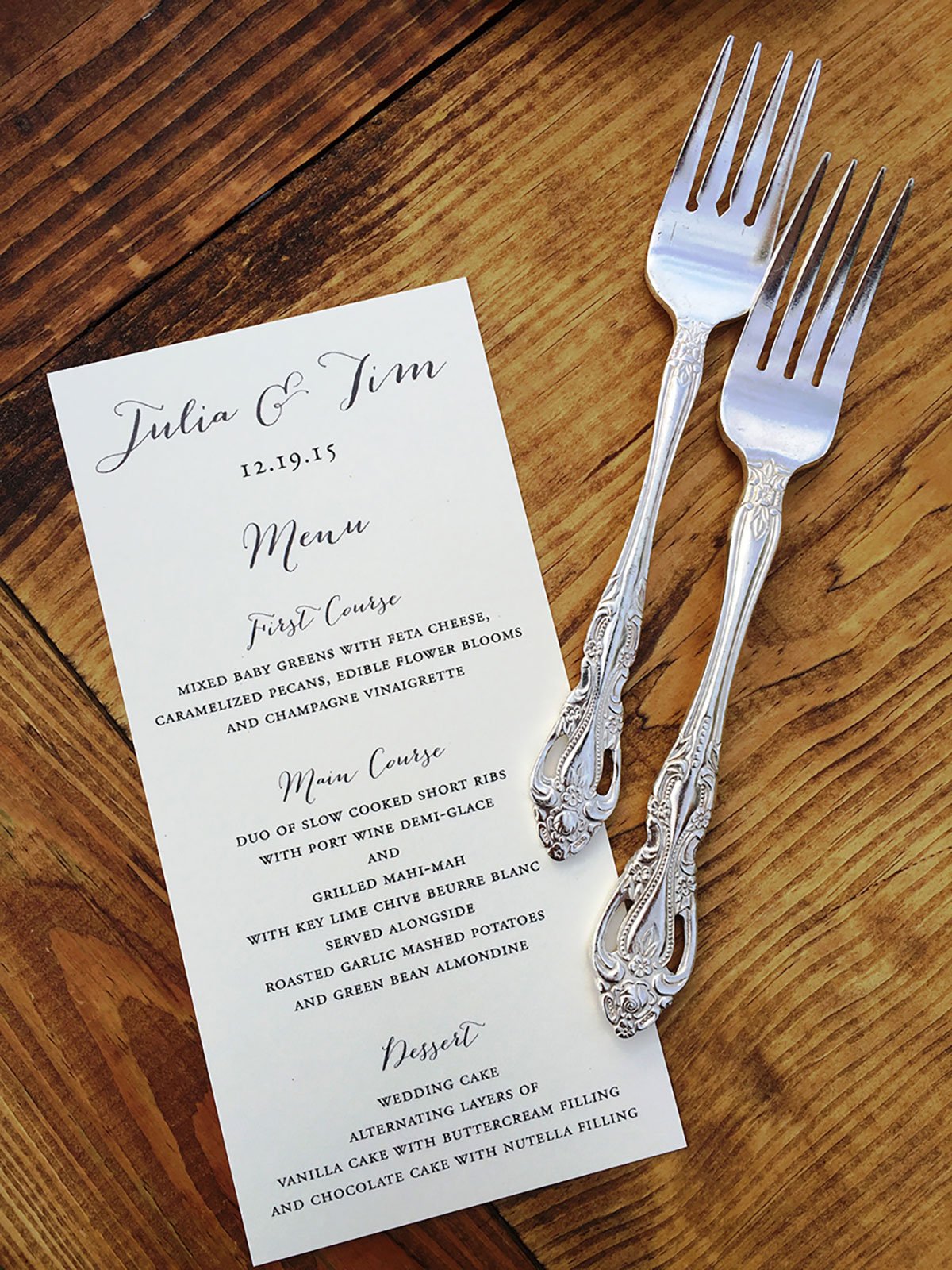 Miami wedding caterer at Thalatta Estate | Eggwhites Catering served dinner wedding menu for Miami wedding at Key Biscayne Yacht Club included Slow Cooked Short Ribs with Port Wine Demi-glace and Grilled Mahi Mahi with a Key Lime Chive Beurre Blanc