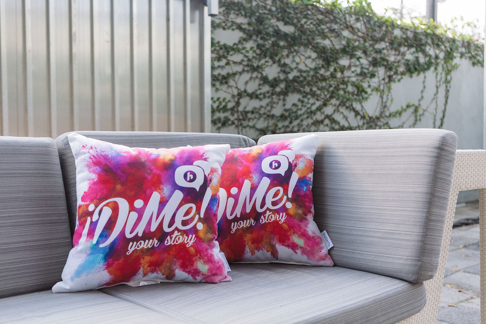 Hispanicize Miami 2017 DiMe Summit branded décor - throw pillows