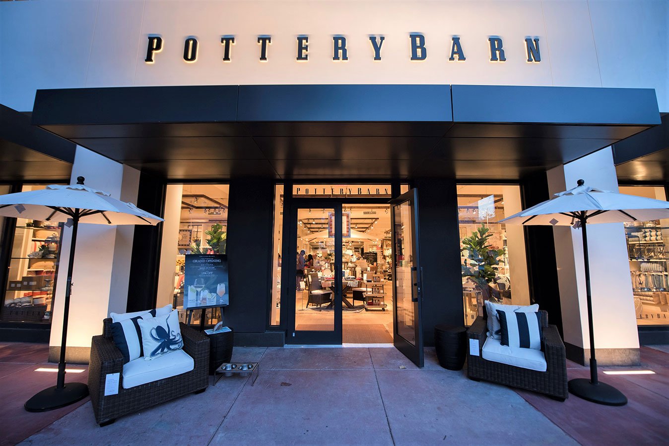 Front entrance of the new Pottery Barn South Beach