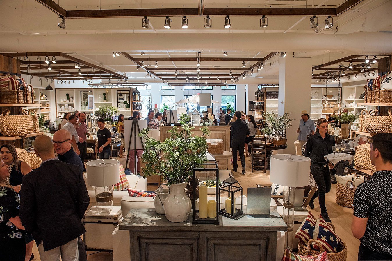 Guests at the Pottery Barn South Beach Grand Opening Event