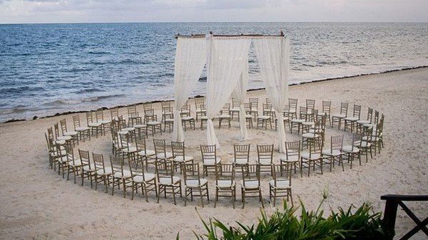 south florida beach wedding | ceremony with pampas grass