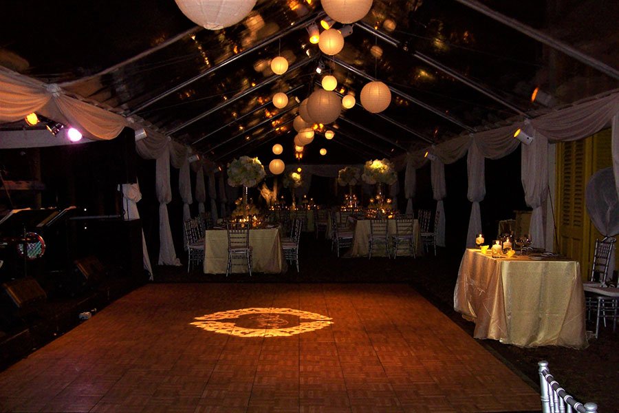 bonnet house wedding | yellow theme dance floor