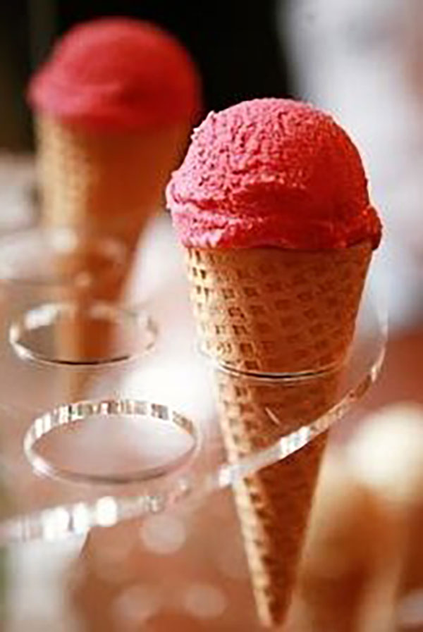 Sorbet cones for Juicy Couture grand opening party