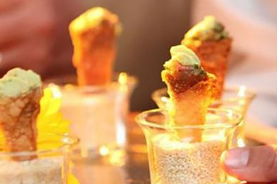 Tuna Tartare Cone at Juicy Couture Grand Opening Event