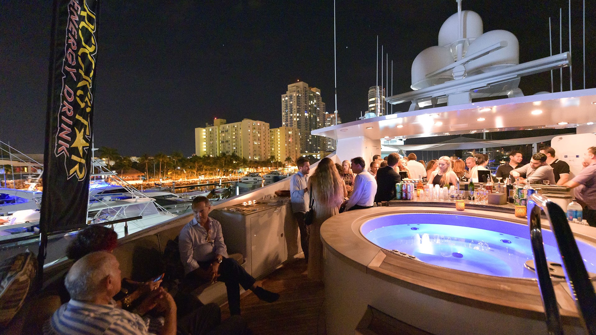 private dinner on a yacht in miami
