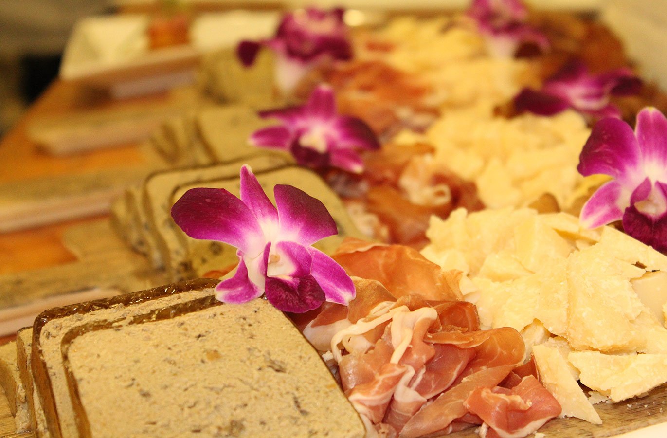 Family-style charcuterie platter at a Ritz Residences Miami Beach dinner
