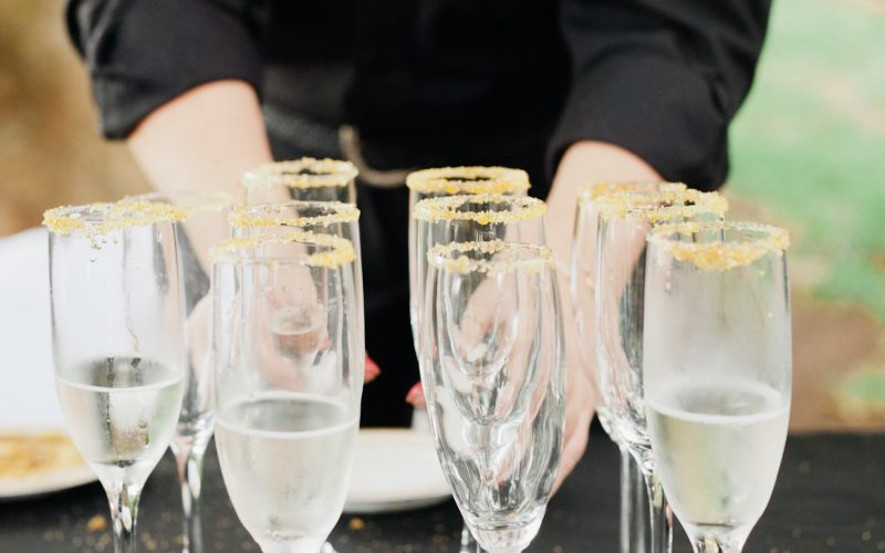 Champagne Cocktail Welcome Drink