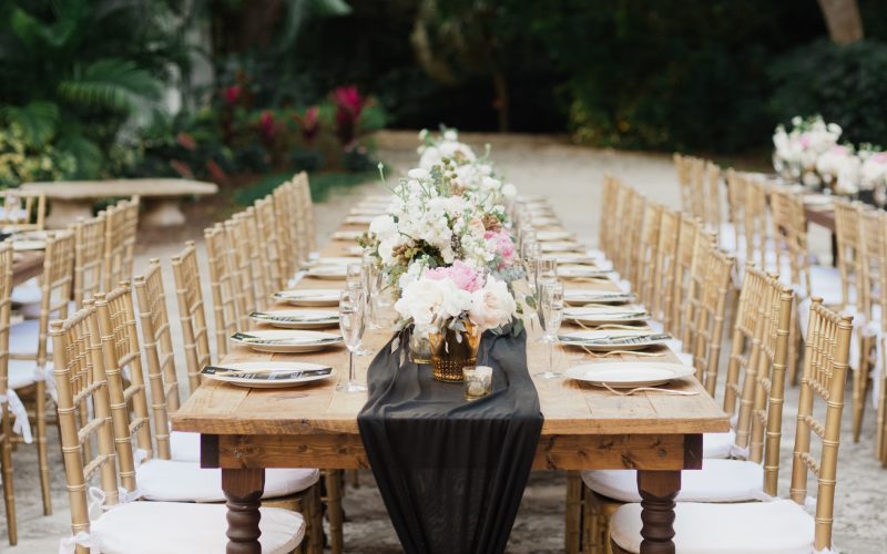 Rustic wedding style | farmhouse table at deering estate wedding