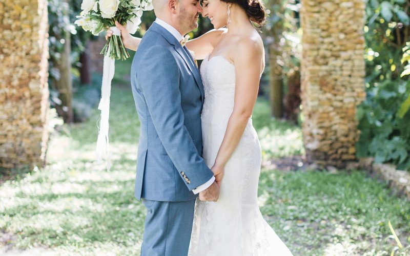 Bride and Groom at Fairchild Tropical Gardens