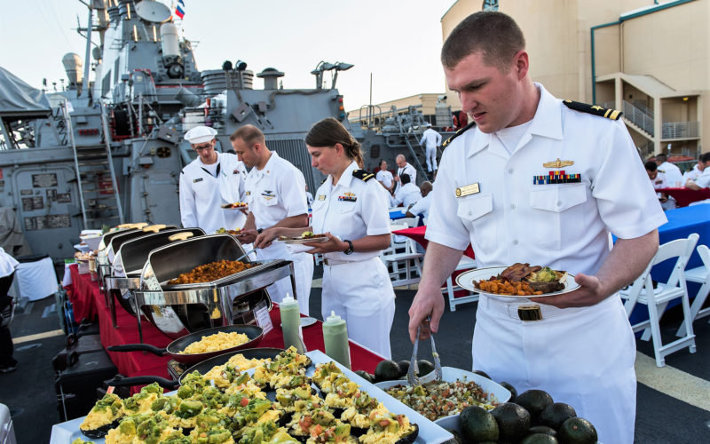 Sailors enjoy the breakfast buffet menu highlighting the nutitious and delicious avocado