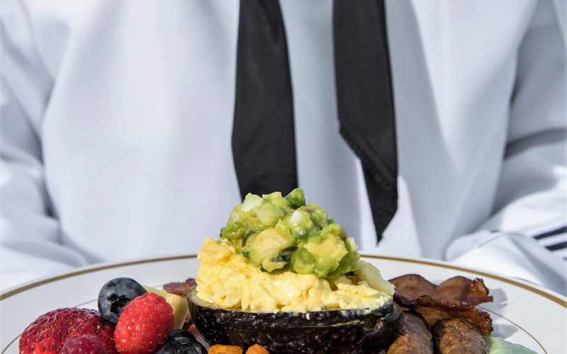 Breakfast menu included Home Fries with Avocado Ketchup