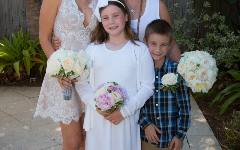 Family photo at Delray Beach wedding reception