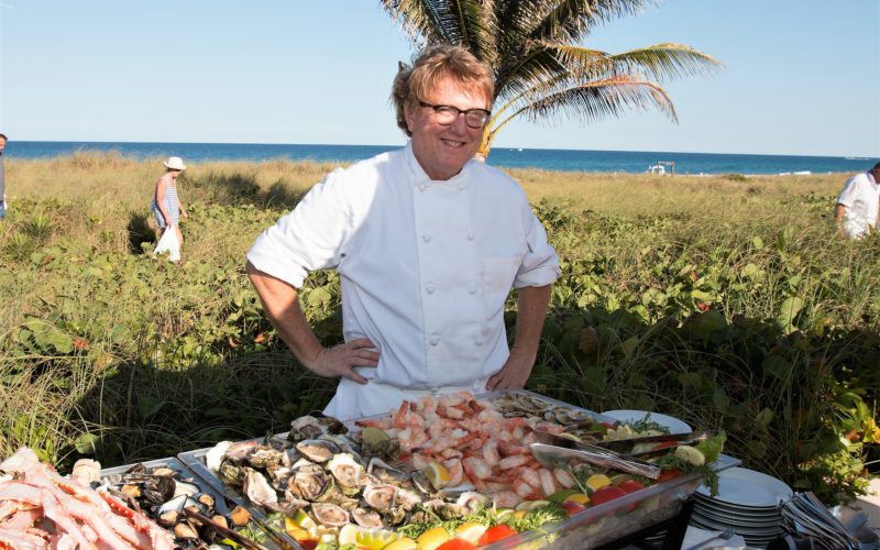 Seafood raw bar station is perfect for this Delray Beach wedding reception