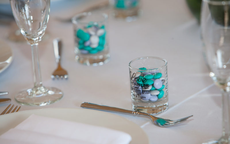 Love, Laughter and Happily Ever After shot glass party favor