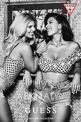 GUESS ad campaign for A Bikini A Day capsule collaboration
