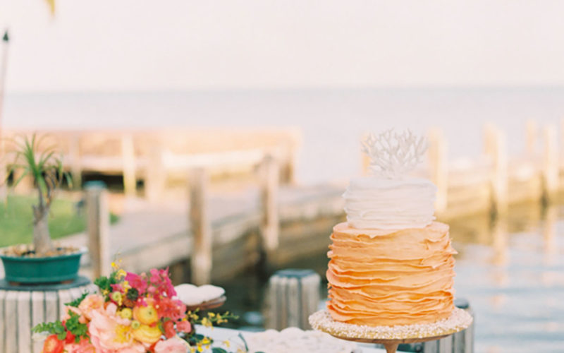 Key Lime Pie Squares accompanied the Guava Cheesecake Wedding Cake