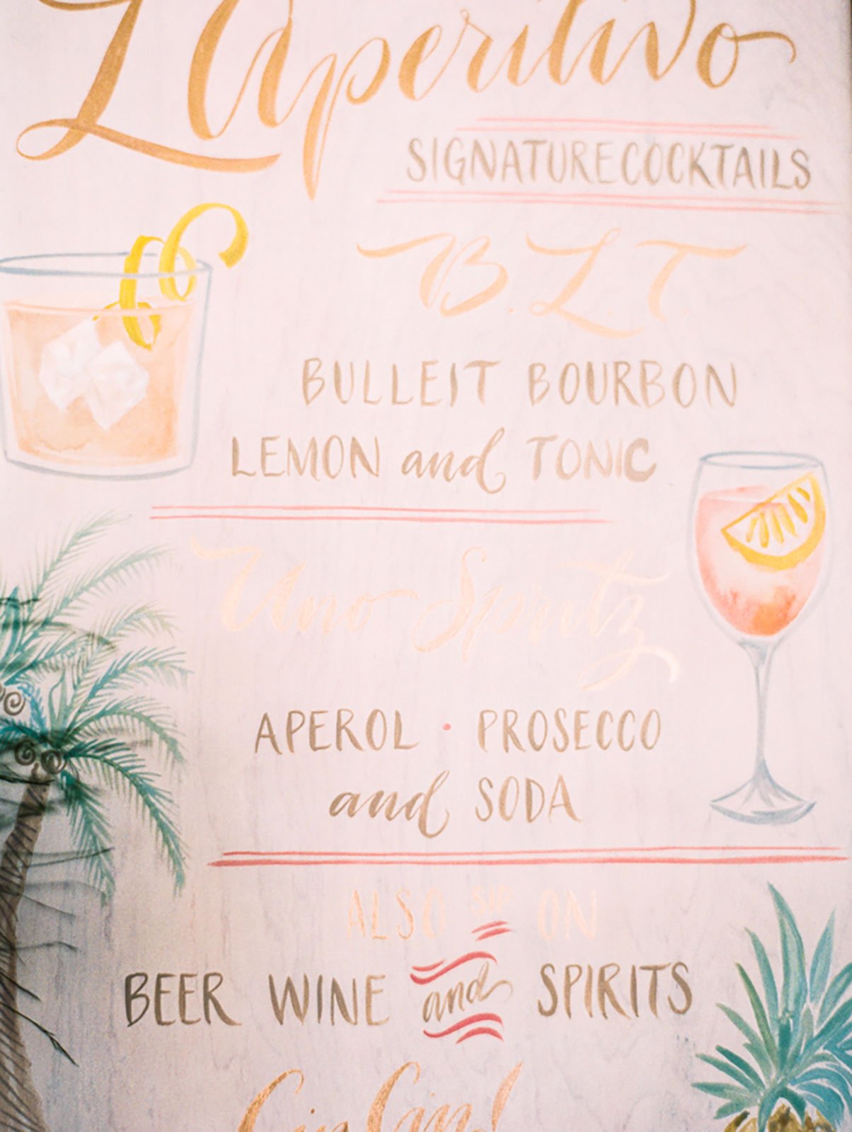 Italian Aperol Spritzers and Limoncello were served in honor of the couple's heritage at this destination wedding in Islamorada, FL