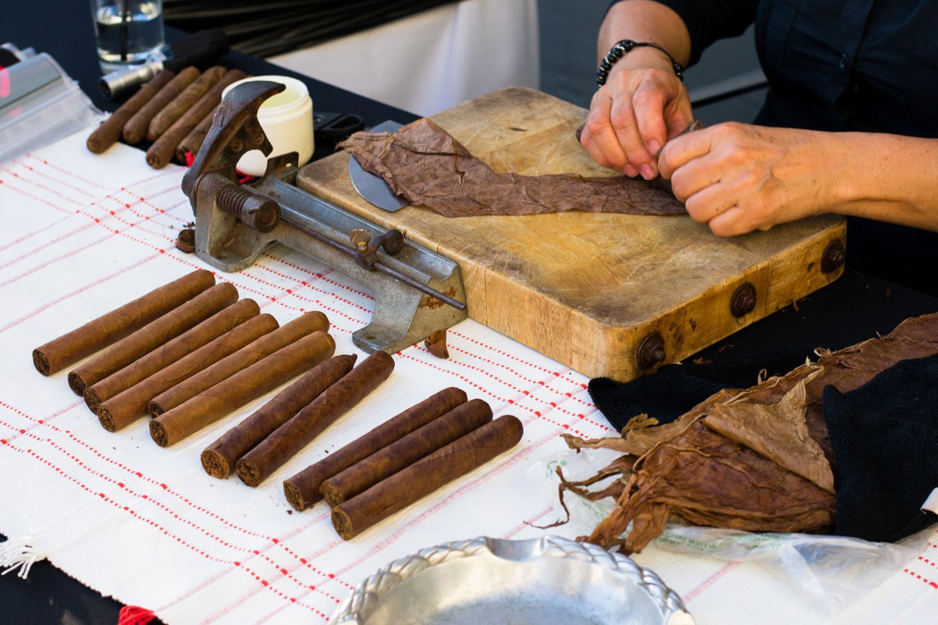 Cigar rolling demonstration at Southwest #Heartoftravel event in the FATVillage Arts District