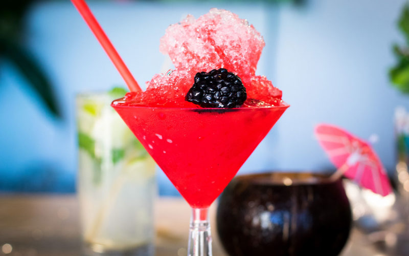 Specialty Drink | Planter's Punch shaved ice Southwest #Heartoftravel event in the FATVillage Arts District