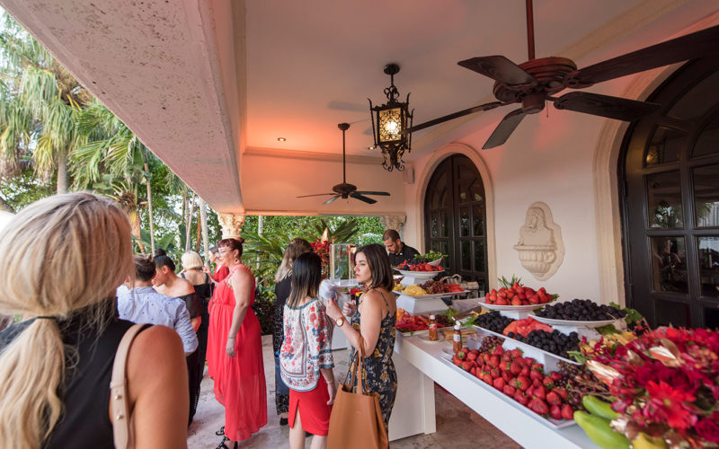 Corporate Event | Tropical fruit station at the the Urban Decay Naked Heat launch party on Star Island