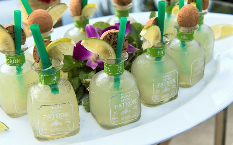 Corporate Event | Patron tequila margarita welcome drink served at the Urban Decay Naked Heat launch party in Miami