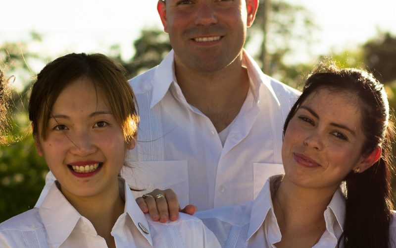 Eggwhites Catering staff wore Cuban Guayabera Shirts for the themed event at FATVillage Art Walk