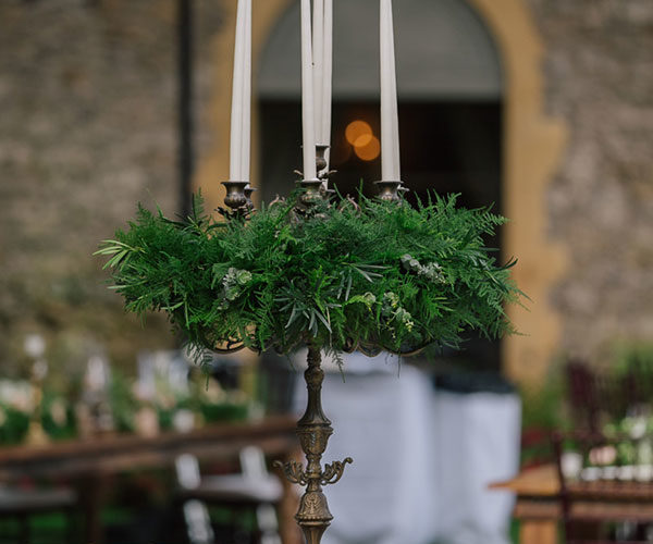 vintage wedding style | candelabra at deering estate wedding