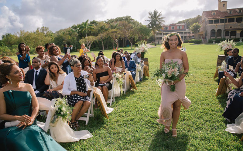 Youthful and carefree bridesmaid style at Wendy and Marc's Deering Estate wedding in Miami