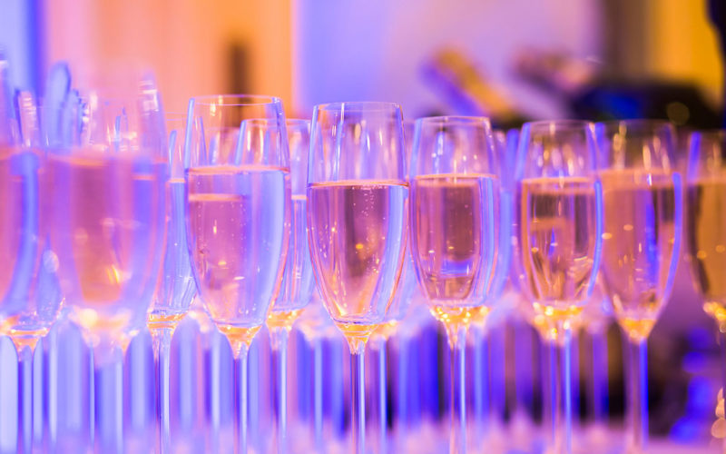 Holiday party catering | champagne service