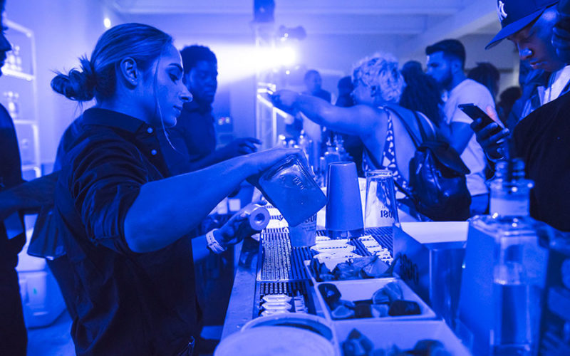 Eggwhites Special Event Catering Miami FL | Bar service at Soundcloud x 1800 Tequila Art Basel Party | Wynwood Arts District