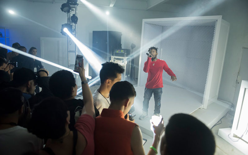 Atlanta rapper MadeinTYO performs at Soundcloud x 1800 Tequila Art Basel party 2017