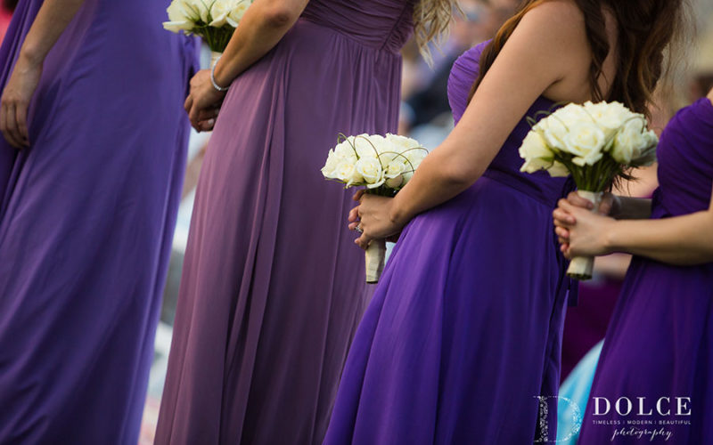 2018 Wedding Colors | Ultra Violet | Bridesmaids dresses are bold and beautiful in hues of ultra violet, violet, plum and iris