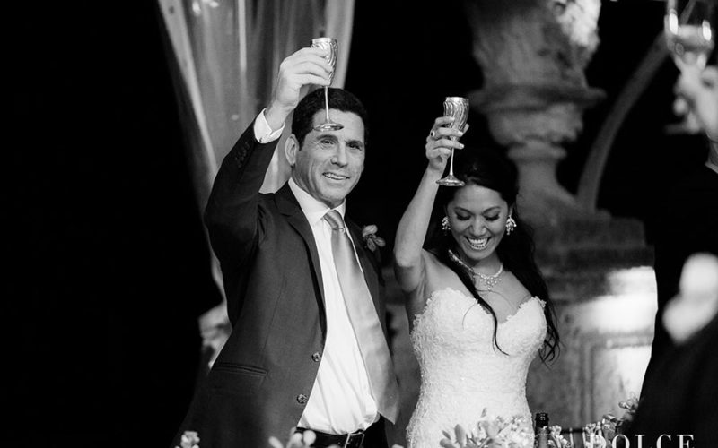 champagne toast at Vizcaya wedding