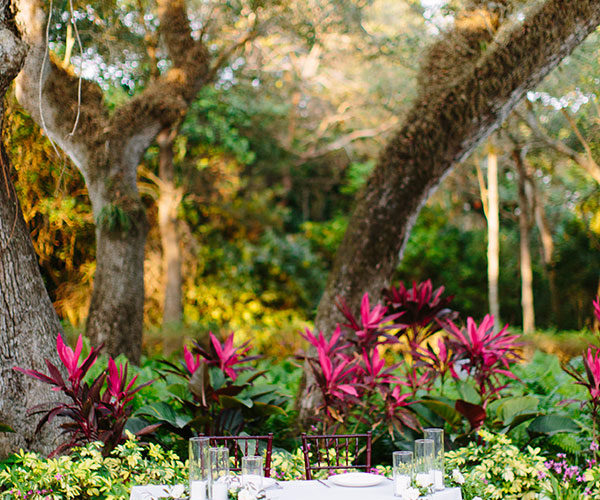Wedding reception sweetheart table | Deering Estate Wedding Catering