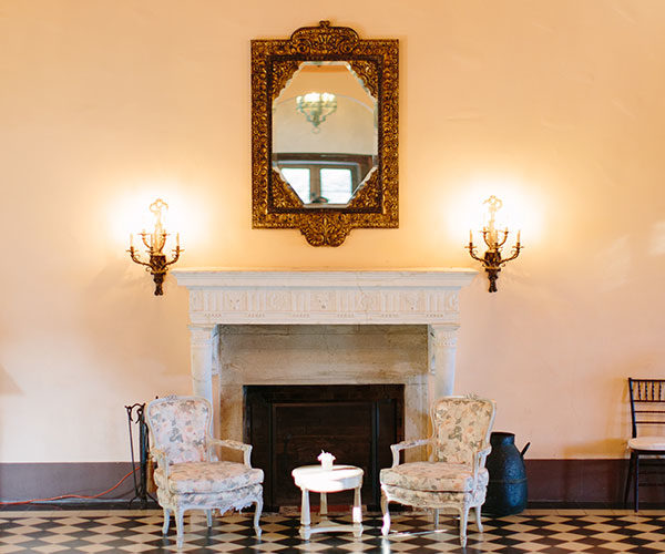 The historic ballroom at Deering Estate is perfect for a lounge set up and dancing