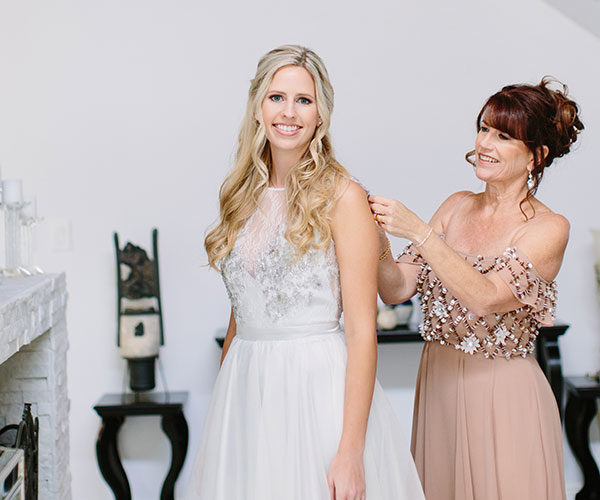 Bride getting ready for Deering Estate wedding