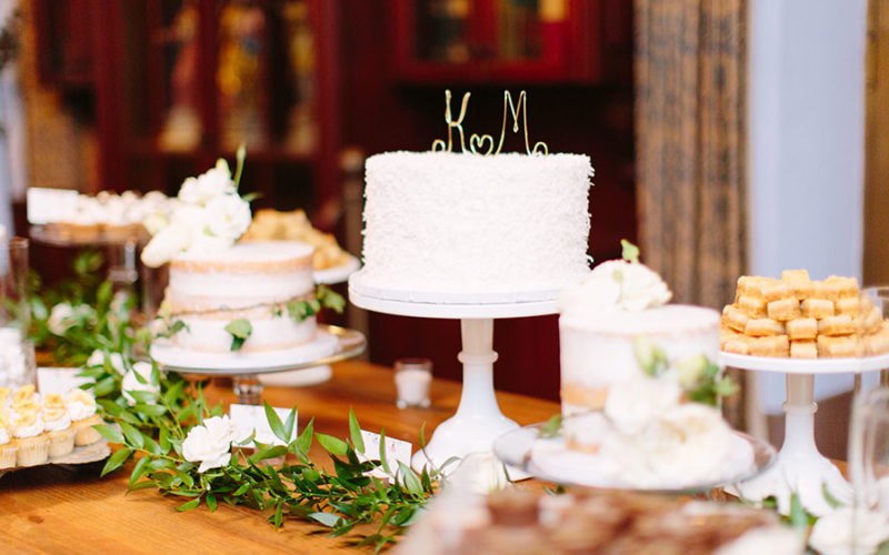 His and Hers wedding cakes at Deering Estate wedding