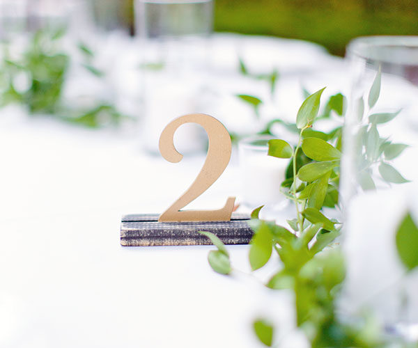 Simple Table Number | Table Décor at Deering Estate wedding