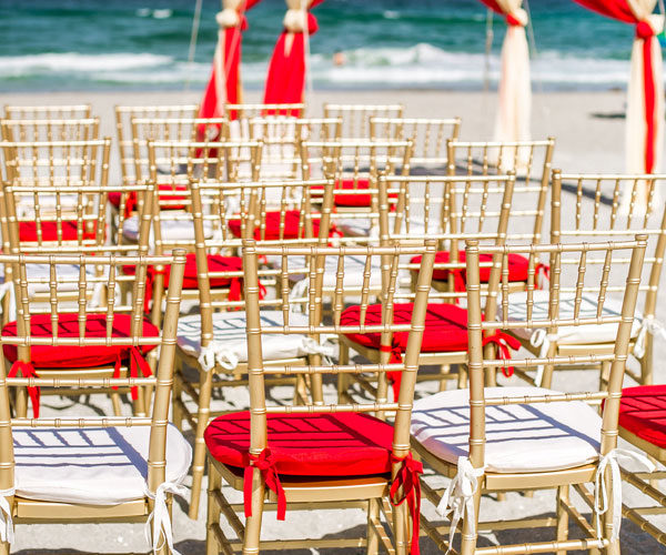 Ceremony Set up for Indian Wedding on Delray Beach | Wright by the Sea