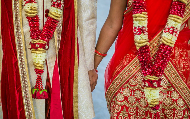 Hindu wedding garlands