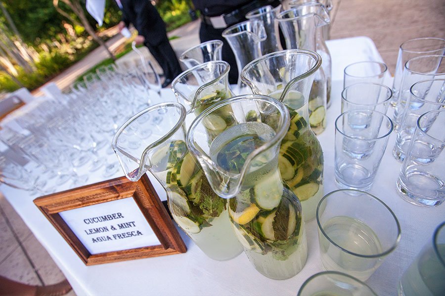 Eco friendly wedding ideas | Agua Fresca Beverage Station
