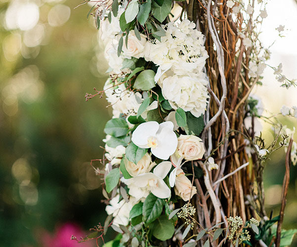 wedding arch detail | Botanical Garden Miami Beach wedding