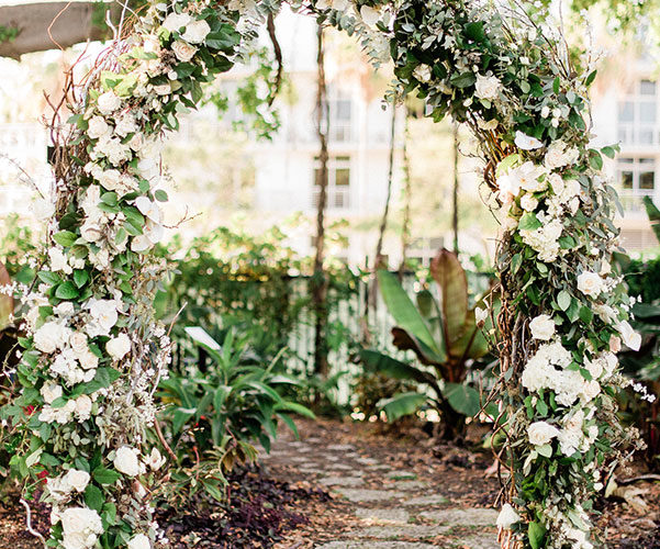 wedding arch | Botanical Garden Miami Beach wedding
