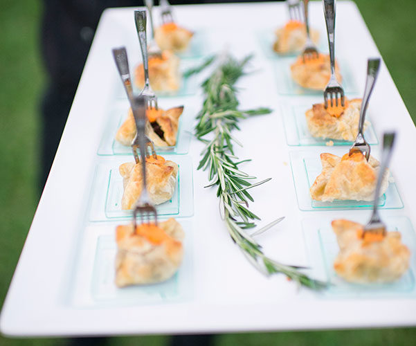 Mini Beef Wellington with Mushroom Duxelles | Hors d'oeuvres | Fairchild Tropical Botanical Garden wedding reception