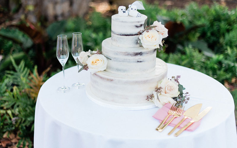 wedding cake | Botanical Garden Miami Beach wedding