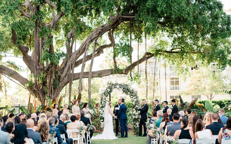Miami Beach Botanical Garden wedding ceremony