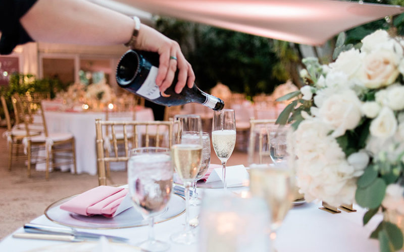 champagne toast | Miami Beach Botanical Gardens wedding