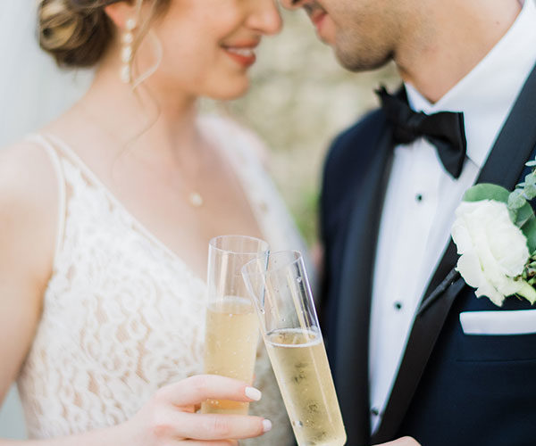 janice and danny toast | botanical garden miami beach wedding