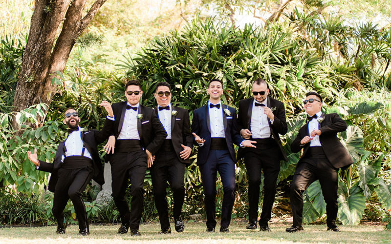 groomsmen | botanical garden miami beach wedding